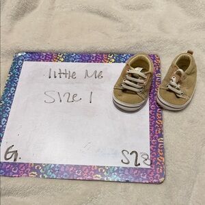 Little Me Tan Corduroy Toddler Sneakers